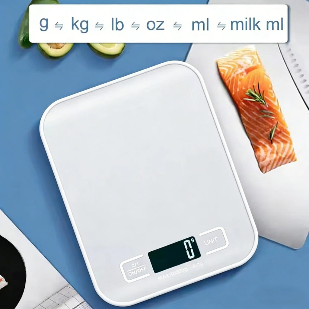 Digital Kitchen Scale LED Display 5kg/1g Stainless Steel Panel Electronic Scales Home Jewelry Food Snacks Weighing Baking Tools Zpaxo