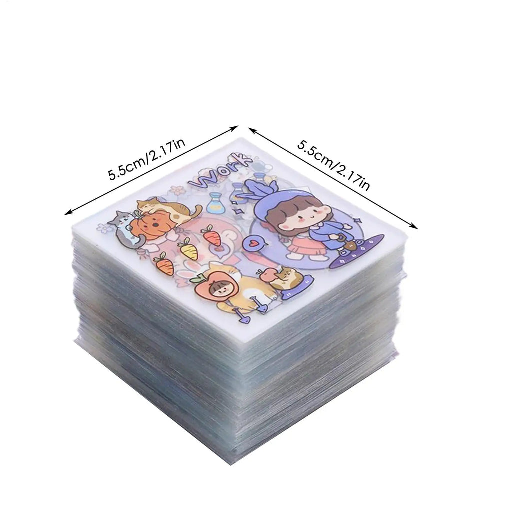 Cute Cartoon Girl Sticker 100X Scrapbooking Planner Notebook Sticker Waterproof Laptop Water Bottle Stickers Creative Waterproof Zpaxo