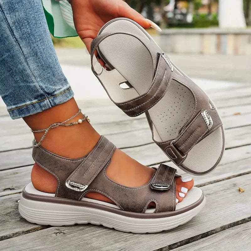Women Sandals Summer Fashion Sport Lightweight Causal Shoes 2025 Zpaxo coffee 40