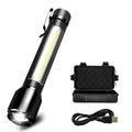 Rechargeable Zoom LED Flashlight – 3 Modes, Waterproof Torch