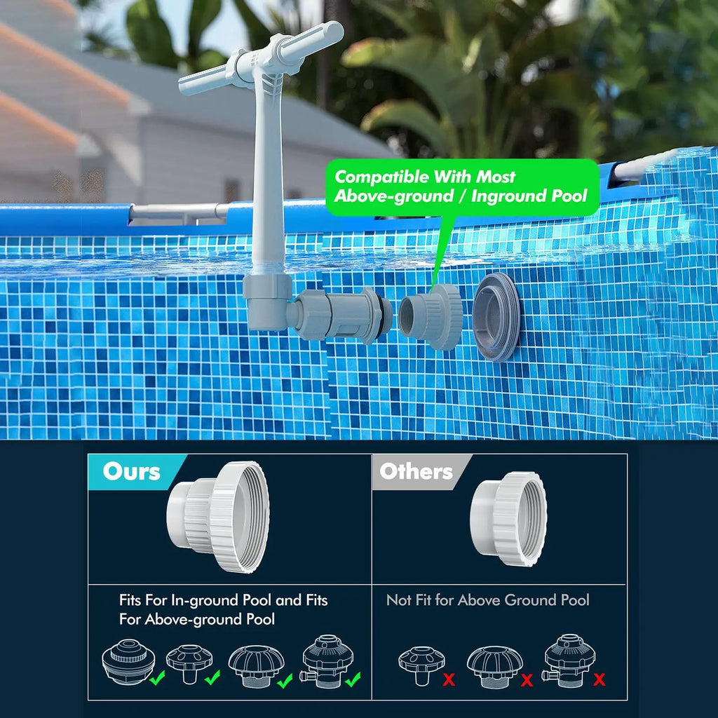 Waterfall Swimming Pool Fountain Double Spray Adjustable Cooling