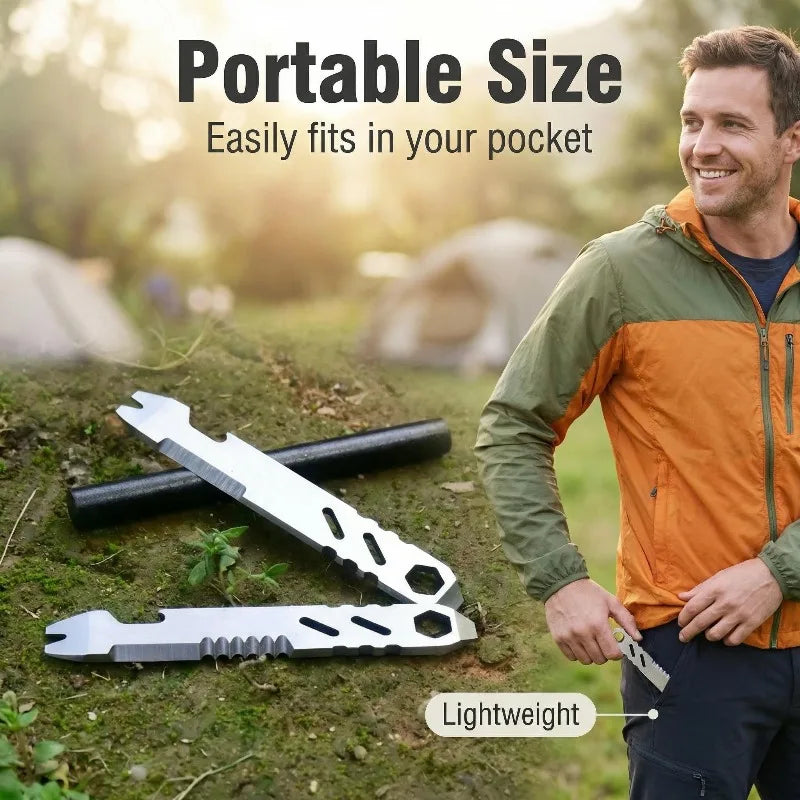 Mini EDC Pry Bar – Hex Wrench & Bottle Opener Bike Tool