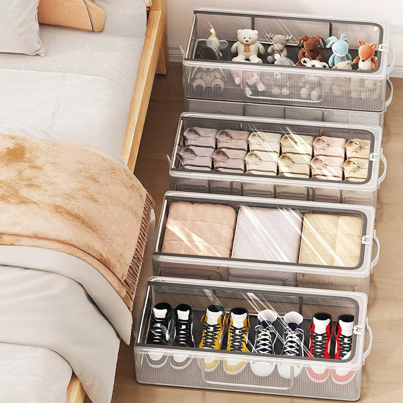 Transparent PVC Steel Frame Storage Box – Waterproof Organizer Storage Organizer Box Zpaxo