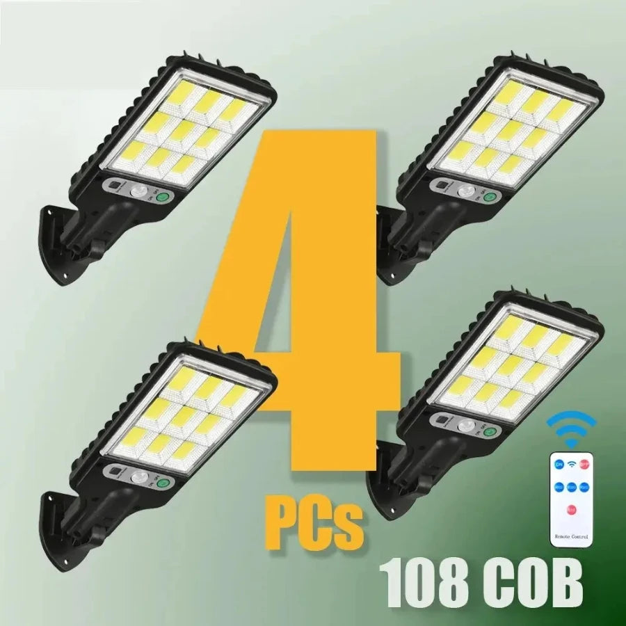 108 COB Solar Security Light | Motion Sensor & Remote Control