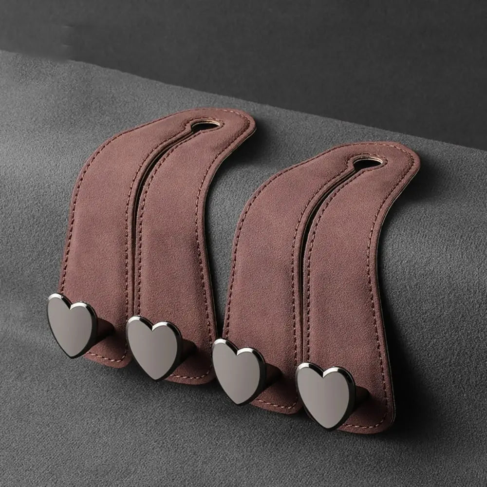 Heart Shape Car Seat Headrest Hooks Double Hook Universal Rear Phone Zpaxo