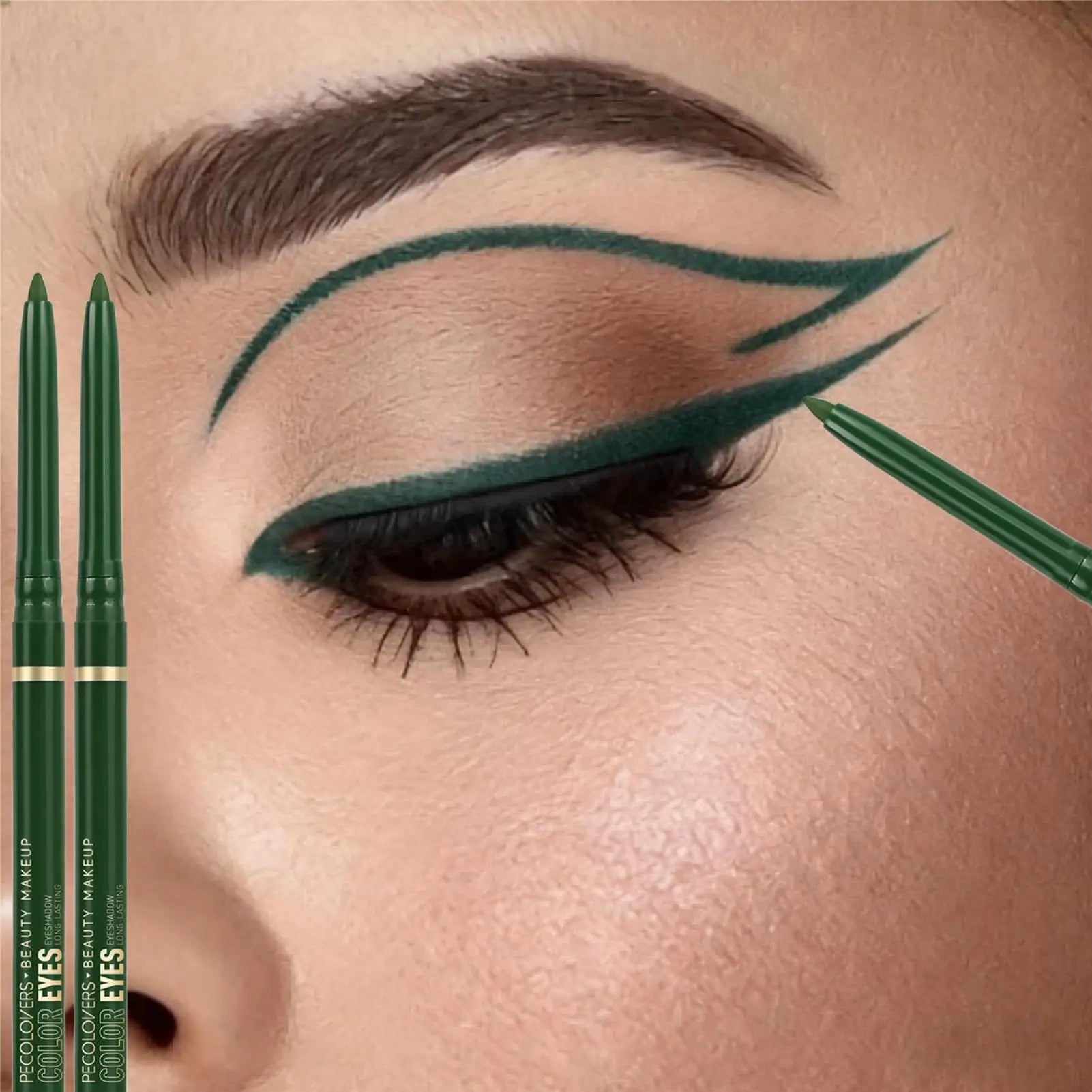 2PCS Green Matte Waterproof Eyeliner Gel Pencils – Creamy And Smooth Texture, Easy to Apply, Sweat-Proof And Long-Lasting Zpaxo