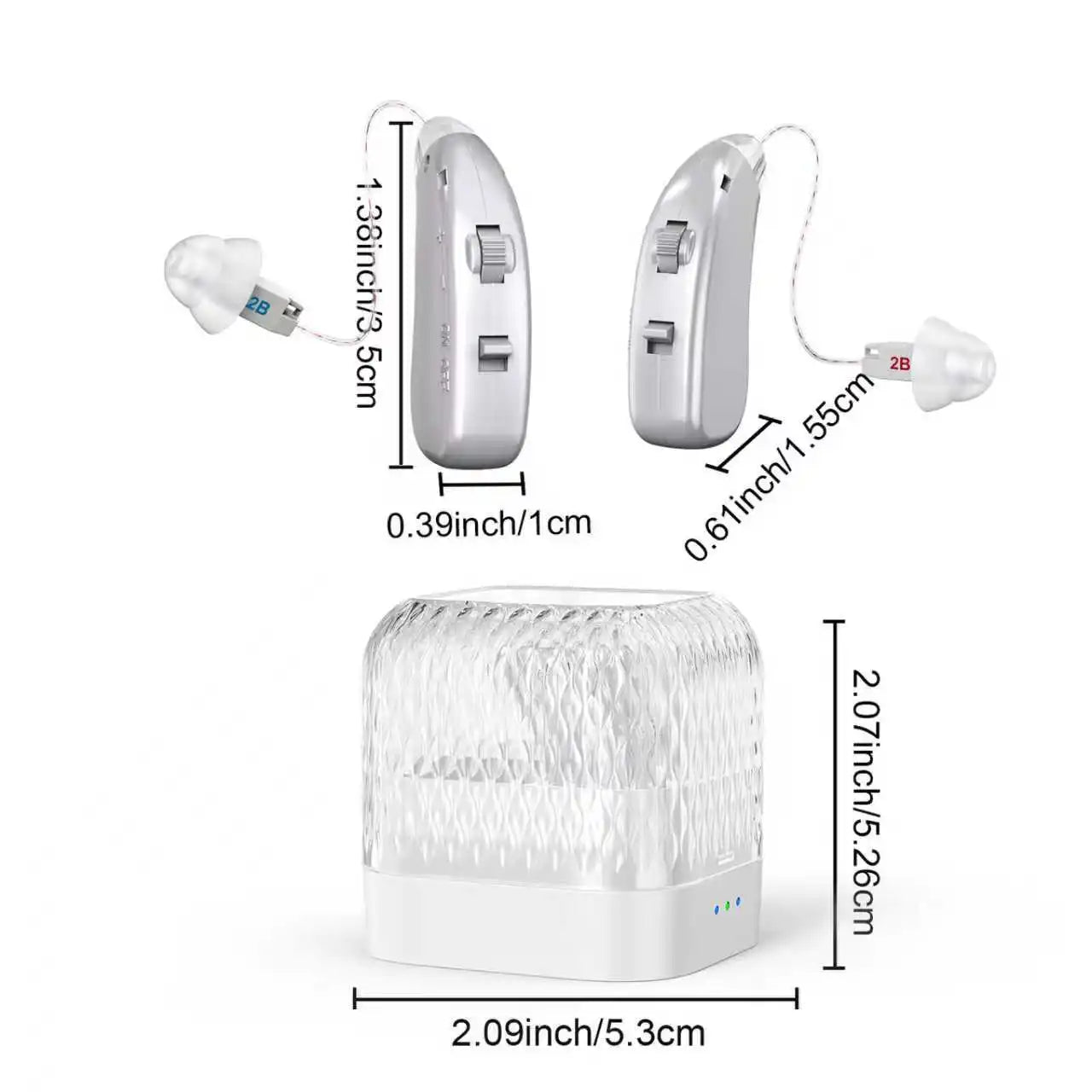 Rechargeable Noise-reducing Hearing Aid Prevents Howling Invisible