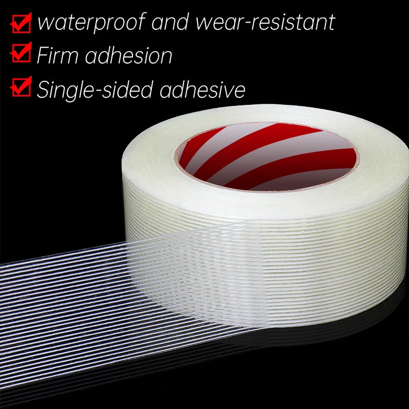 Strong Fiber Tape Filament Transparent Striped Electrical Fixed Glass