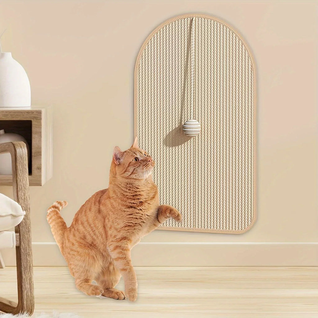 Durable Sisal Cat Scratch Pads Wall Sofa Claw Grinding Board Stickers