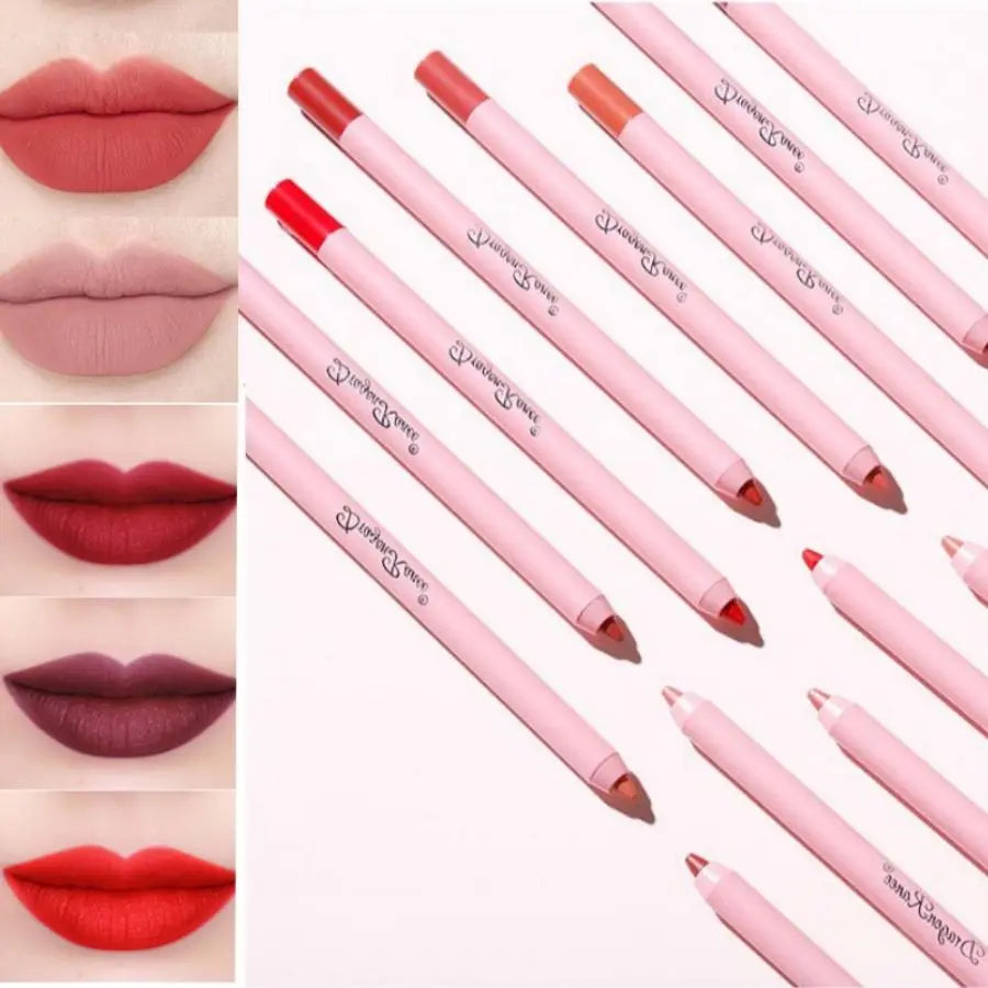 Waterproof Matte Lip Liner in Bean Paste Color, Lip Plumping Lipstick Pen, Non-Fading Lip Liner, Waterproof and Sweat-Proof Long-Lasting Matte Lip Liner, One-Second Plump Lip Lipstick Pen Zpaxo