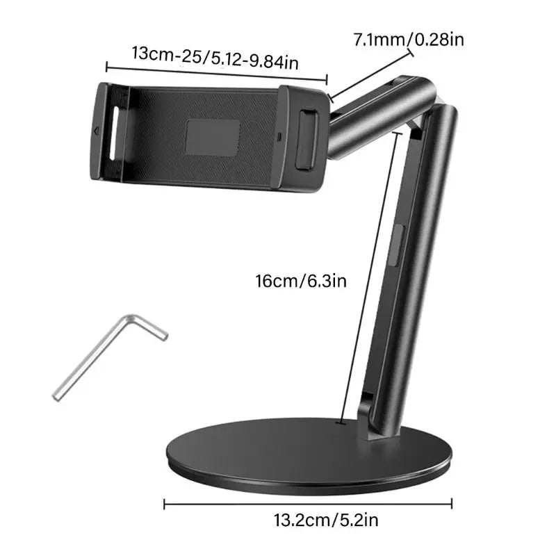 652F Aluminum Alloy Adjustable Height Tablets Stand Double Arm Work Zpaxo