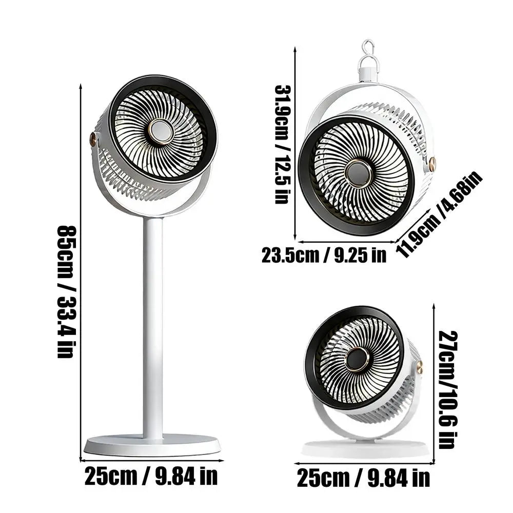 Floor Fans For Home Rechargeable 5-Speed Silent Pedestal With Night Light Floor Fan Quiet Powerful For Indoor Outdoor Camping Zpaxo China Mainland Black