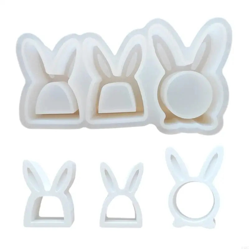 Silicone Molds Hollow Rabbits Plasters Casting Ornament Easters Baking