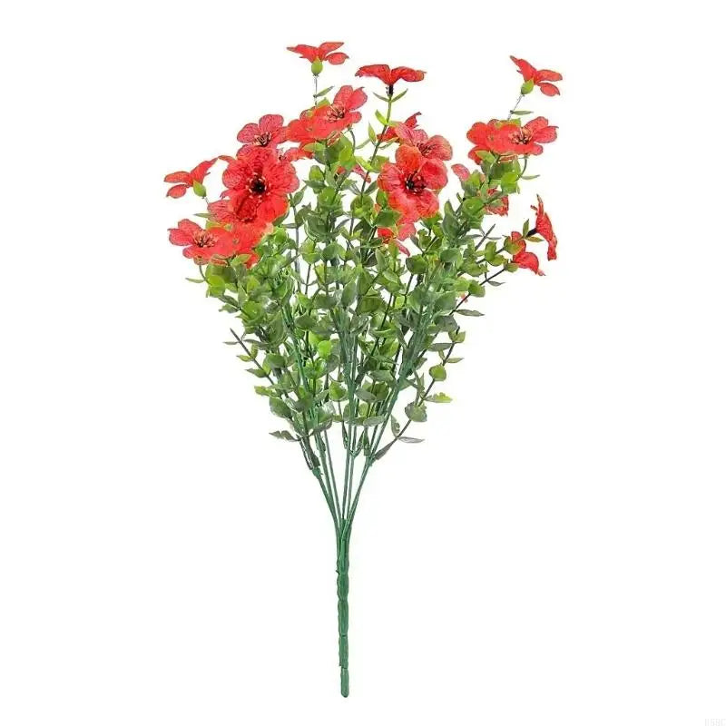 Simulation Flower Artificial Flower With Flexible Iron Wire for Tabletop Bookshelf Display Wedding Decoration Zpaxo Red CN