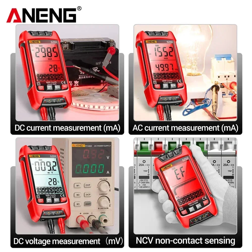 ANENG SZ01 SZ02 Digital Multimeters Counts Auto Range Vol Diode Ohm