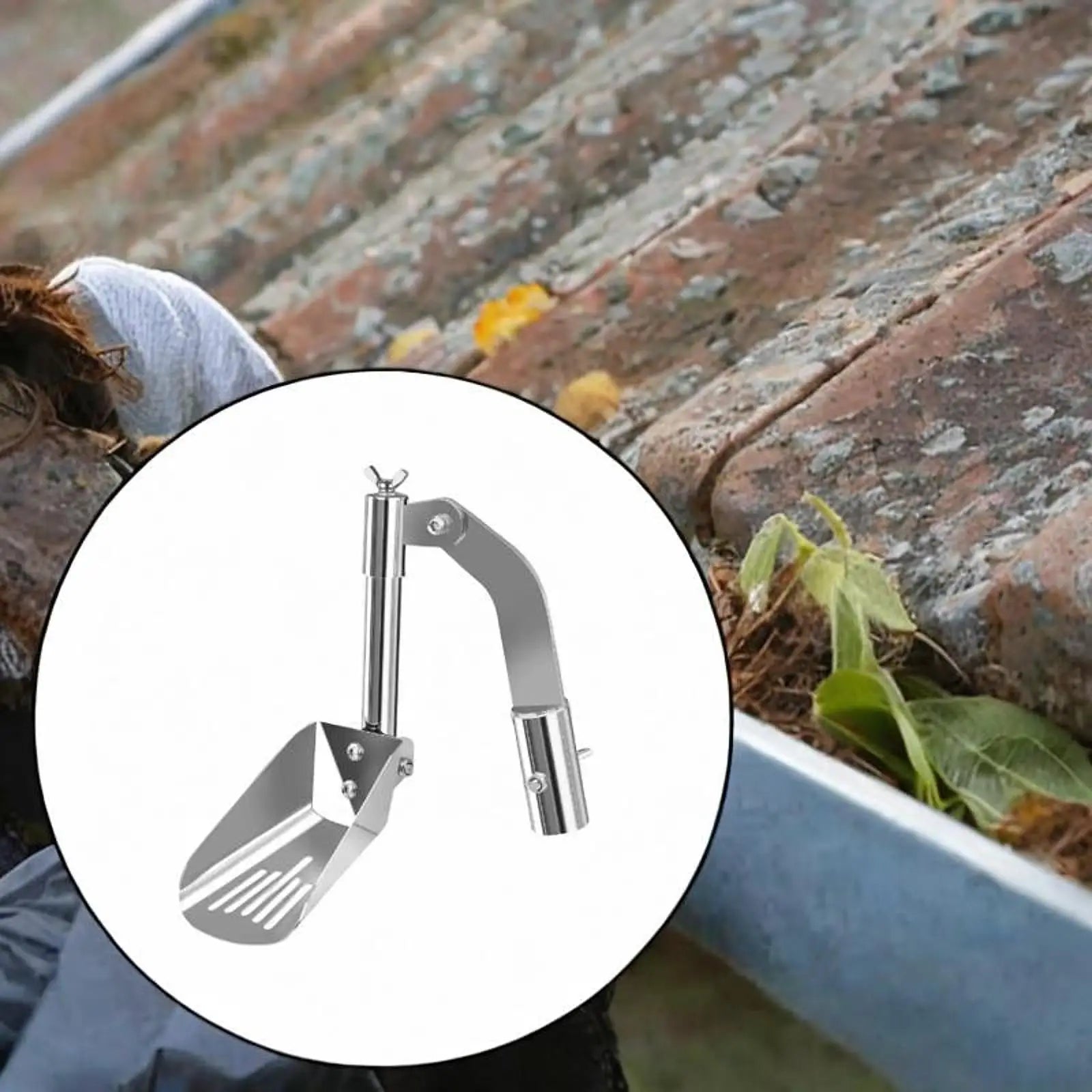Home Gutter Cleaner Scoop Lightweight Aluminum Alloy Shovel Roof Zpaxo