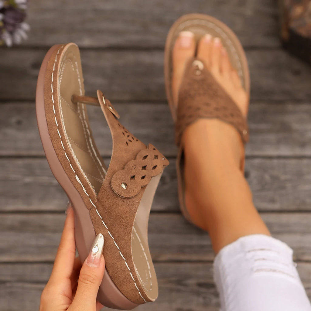 Women Slippers 2026 Handmade Leather Slippers Trendy Lightweight Fashion Shoes Outdoor Comfortable Simple Sandals Slides Women Zpaxo Khaki 43