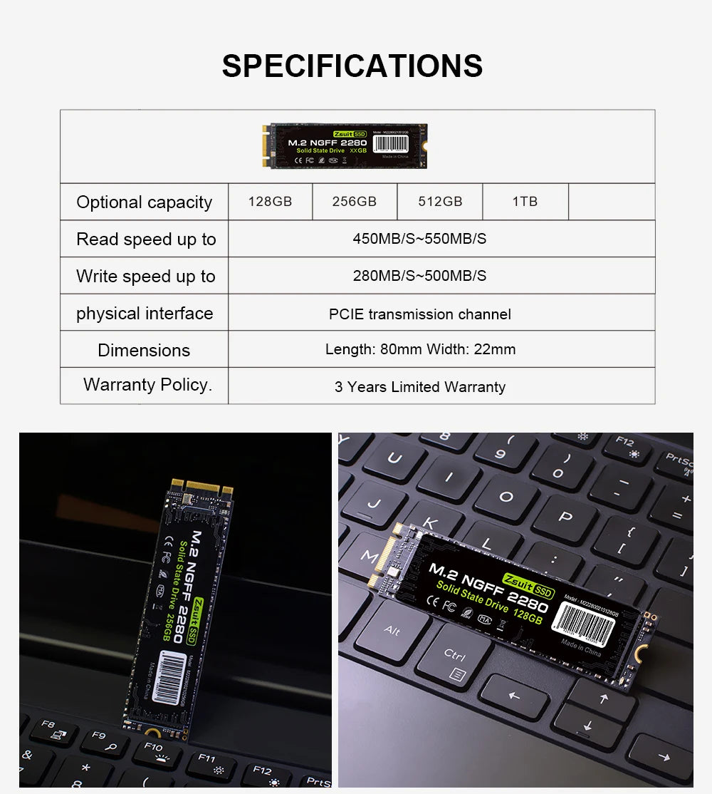 Z-suite Hot SSD M2 NGFF 2280 SATA3 M2 SSD 512GB 1TB Hard Disk SSD Computer Internal Hard Disk For Desktops Laptop SSD Hdd Drives Zpaxo