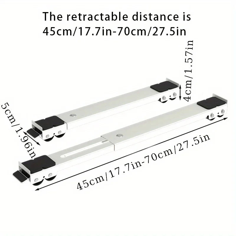 New adjustable stainless steel shockproof rack for washing machines and refrigerators 45-70cm rust-resistant supports up to300kg Zpaxo