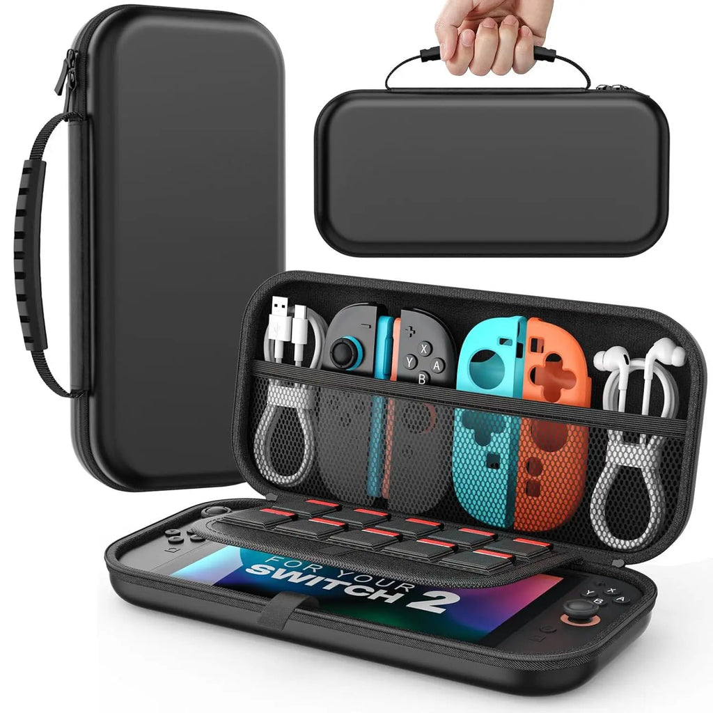 Storage Bag For Nintendo Switch Console Carrying Case For Switch OLED with 20 Games Cartridges Protective Hard Shell Storage Bag Zpaxo