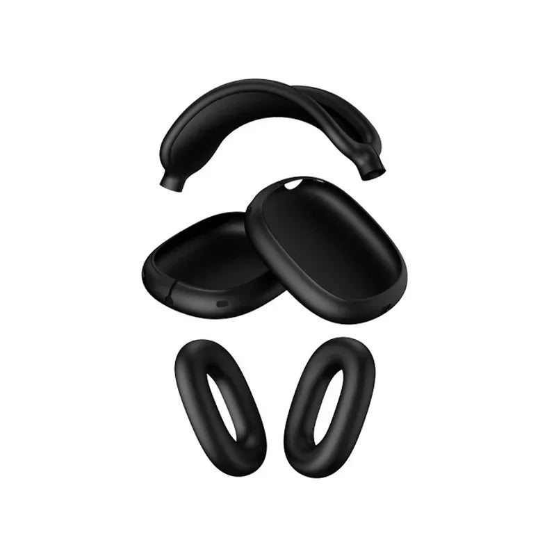3 in 1 Clear Soft TPU Silicone Skin Protector Ear Cups Case for Airpods Max Airpodmax Anti Scratch Headphones Cover Accessories Zpaxo Silicone 2