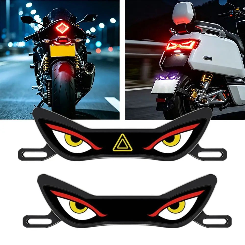 LED Lamp Demon Eye License Plate Light Waterproof Bright Motorcycle Zpaxo