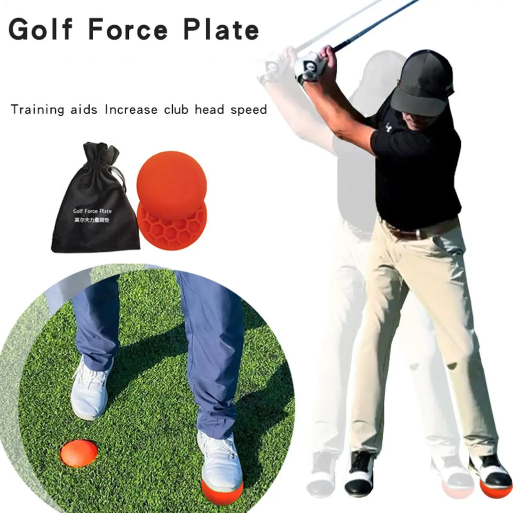 Golf Swing Pressure Plate Reusable Rubber Step Pad Training Aid