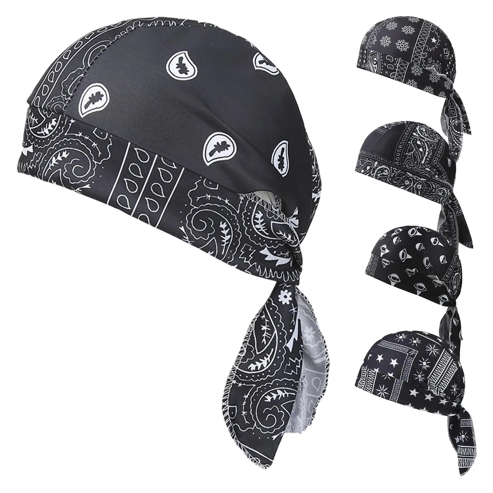 Do Rag Stretch Breathable Sweat Wicking Headscarf Skull Caps Beanie