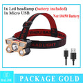 5 LED USB Rechargeable Headlamp – COB 18650 Camping Headlight