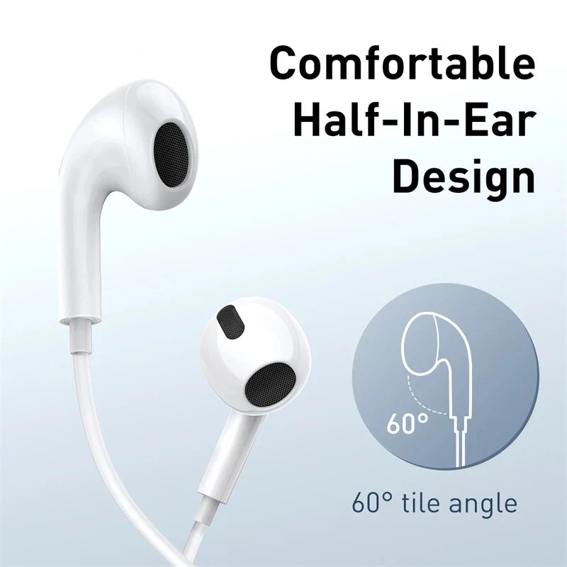 Baseus Wired Earphone H17 In-ear Microphone Samsung Galaxy Xiaomi