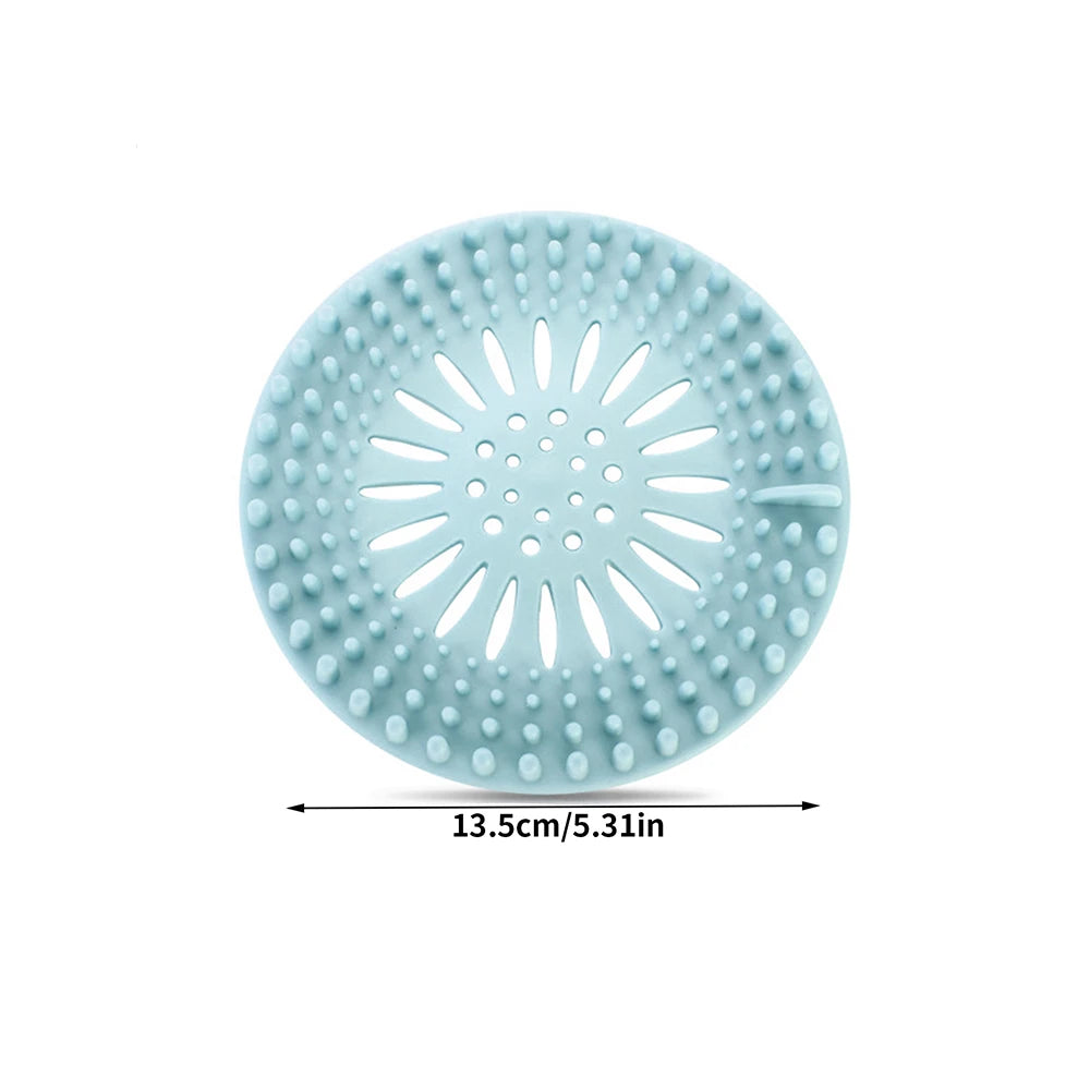 1PC Bathroom Hair Sink Sewer Filter Floor Drain Strainer Hair Stopper Shower Drain Cover Kitchen Sink Anti-blocking Zpaxo Blue