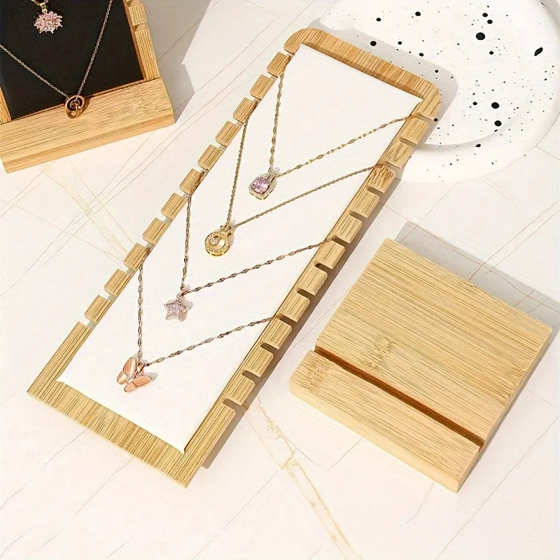 Wood Jewelry Display Stand – Necklace, Bracelet & Anklet Rack Jewelry Display Stand Zpaxo