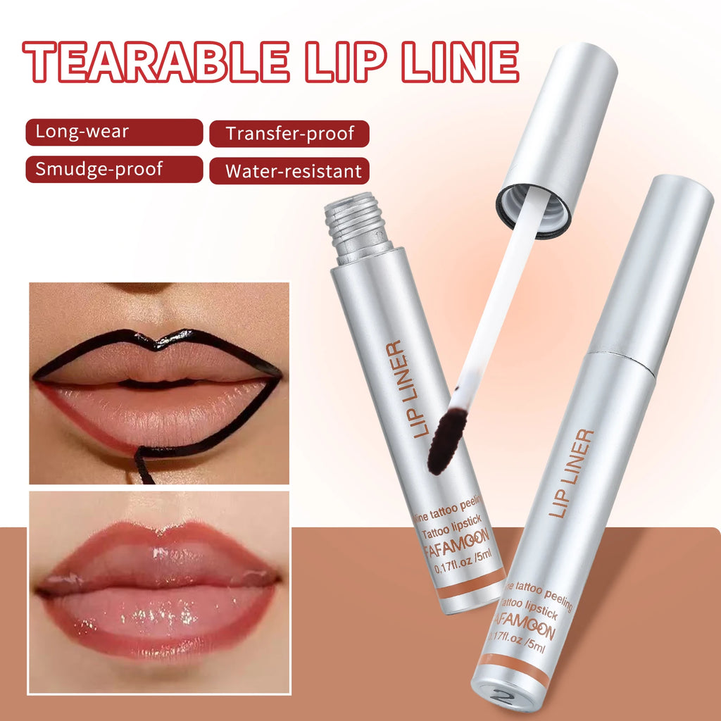 Peel-off Lip Liner Gloss Long-lasting Glossy Lightweight Moisturizing