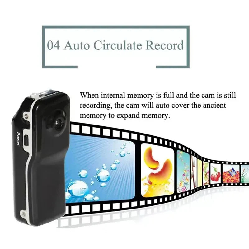 Mini HD DV Camera Body Camcorder Mount Portable Video Record Nanny