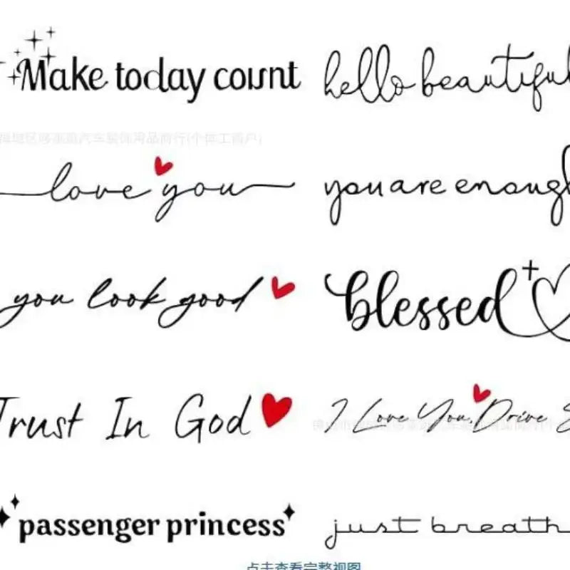 10-Pack Waterproof Religious Text Car & Motorcycle Stickers