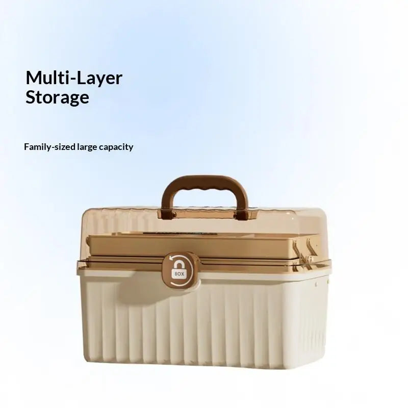 3-Tier Foldable Medicine Organizer Box | Portable First Aid Storage Medicine Storage Organizer Zpaxo