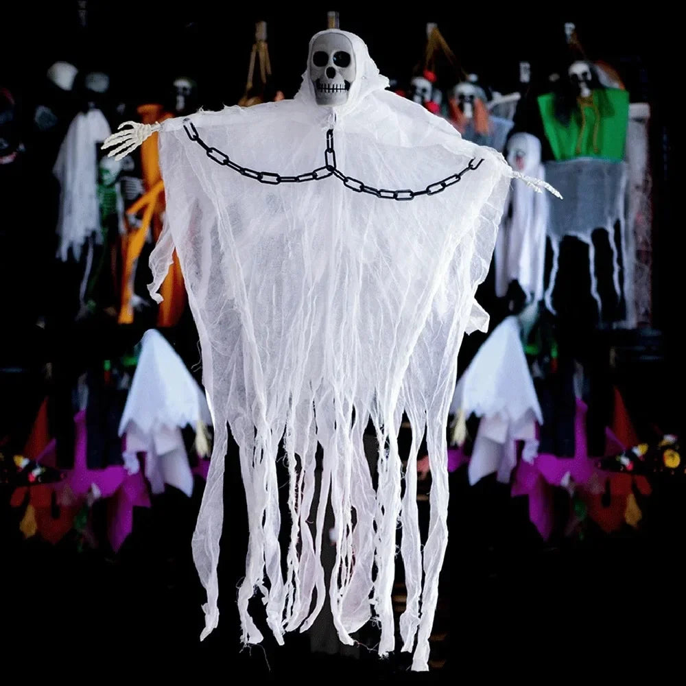 Weather-resistant Hanging Skeleton Ghost Outdoor Halloween Decor