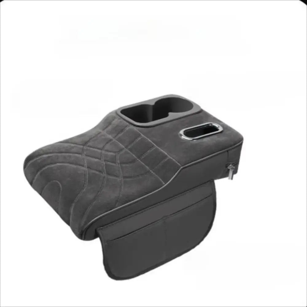 Velvet Surface Center Console Armrest Cushion Cup Holder Side Storage Zpaxo