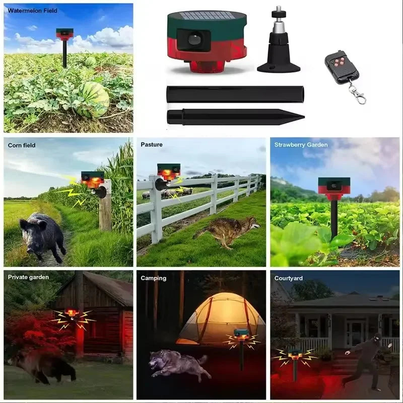 Solar Alarm Lights Infrared Motion Sensor Record Sound Outdoor Zpaxo