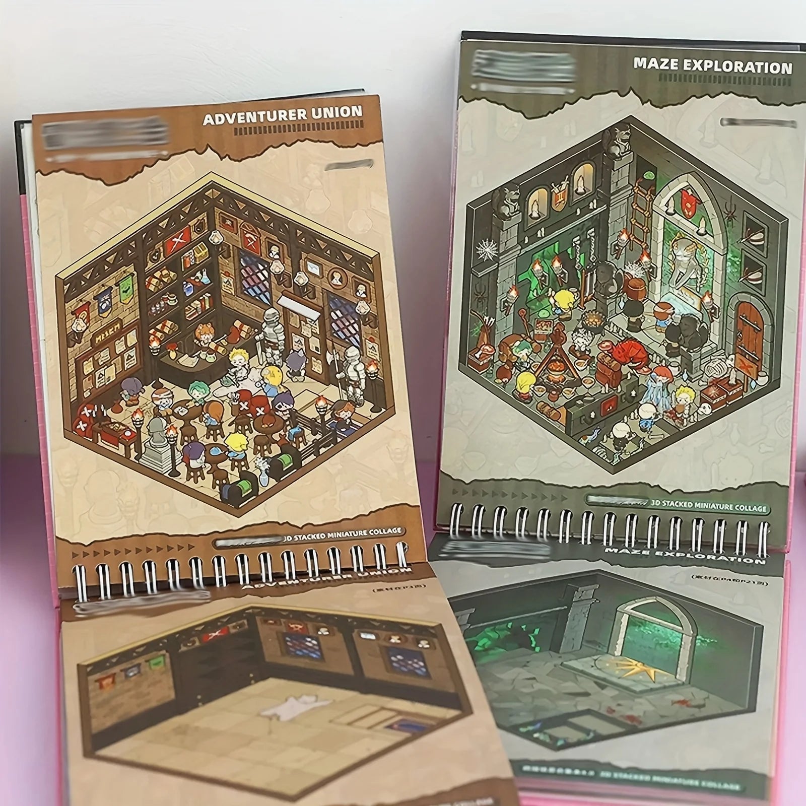 20 scene cards + 25 stickers miniature scene collection set for planning, diary and scrapbooking, micro horror scene Zpaxo