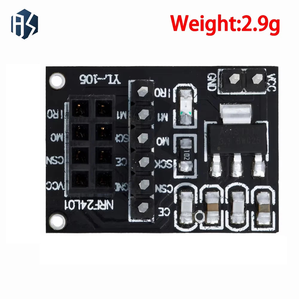 8Pin NRF24L01 Socket-Type Adapter Board 1PCS - Wireless Transceiver Module Carrier | For 51 MCU Projects Zpaxo