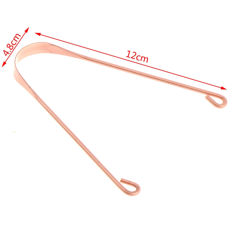 Pure Copper Tongue Scraper – Bad Breath & Oral Care Tool Tongue Scraper Zpaxo A