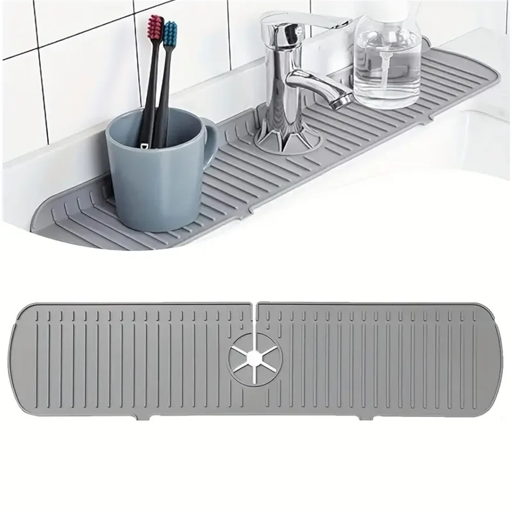 Silicone Faucet Water Catcher Mats Kitchen Sink Spill-proof Drying Zpaxo