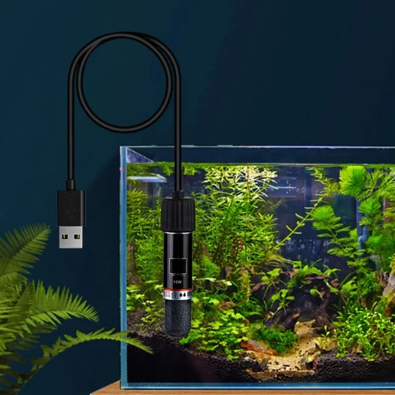 10W USB Mini Aquarium Heating Rod Small Fish Tank 26 C Constant