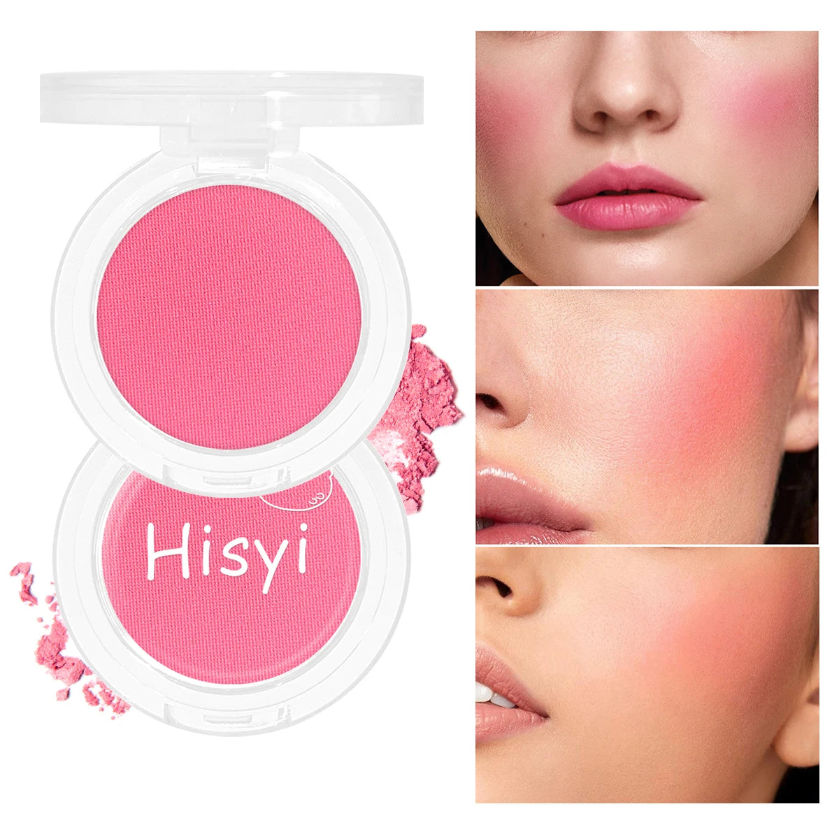 HISYI slightly tipsy blush matte fine flash micro flash natural color makeup pure desire monochrome blush plate Zpaxo
