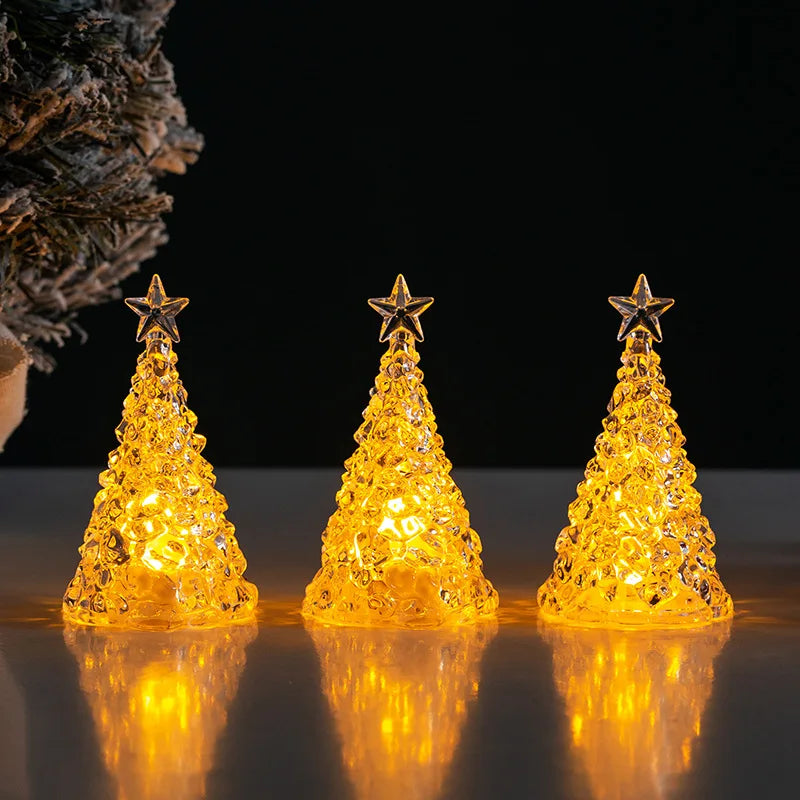 LED Glowing Christmas Tree Desktop Decorations Xmas Day Party Decor Zpaxo
