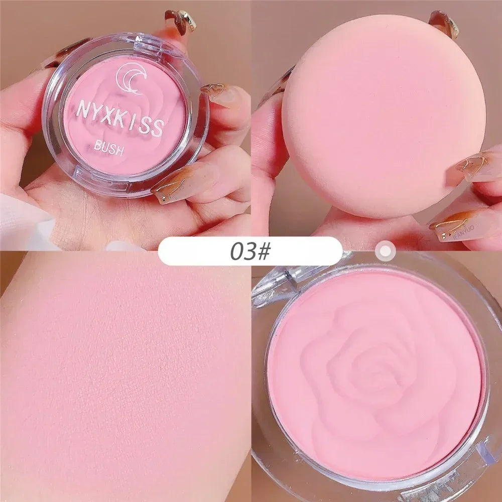 Single Matte Embossed Petal Blush Palette Peach Cream Pink Orange Zpaxo 03