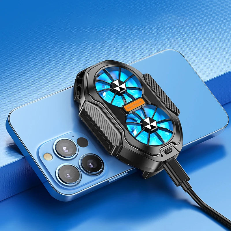 FS01 Dual Fan Mobile Phone Cooler Radiator Rechargeable Long Lasting
