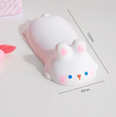 Ergonomic Mouse Pad Wrist Pad Cute Animal Dog Cat Bear Toys Silicon Gel Non-slip Wrist Rest Support Mat Computer Mousepad For PC Zpaxo Rabbit