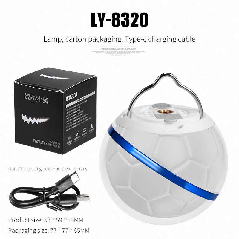 ESMARTER Football Lantern – Rechargeable LED Camping Light